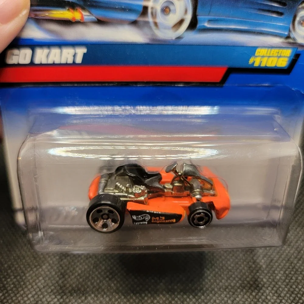1999 Hot Wheels Collector No #1106 GO KART Orange w/Chrome 5Hole Spoke Wheels